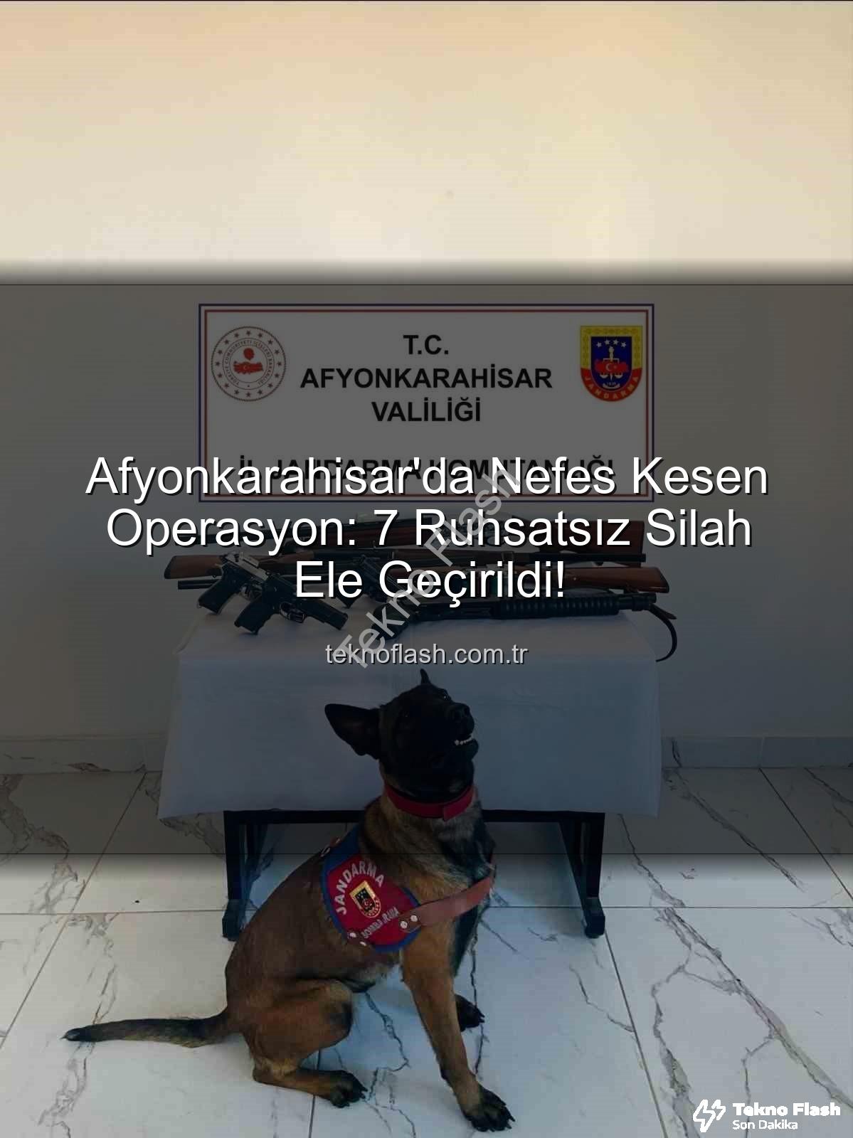 ruhsatsız silah - Afyonkarahisar'da Nefes Kesen Operasyon: 7 Ruhsatsız Silah Ele Geçirildi!